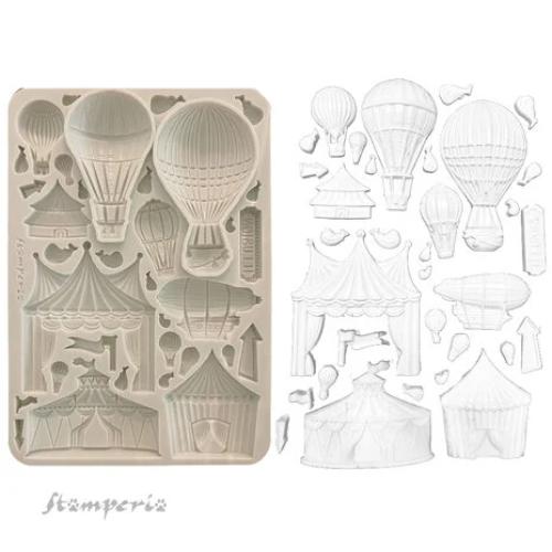 Stamperia - Alice in Christmas A5 Silicon Mould Circus and Air Balloons (KACMA568)