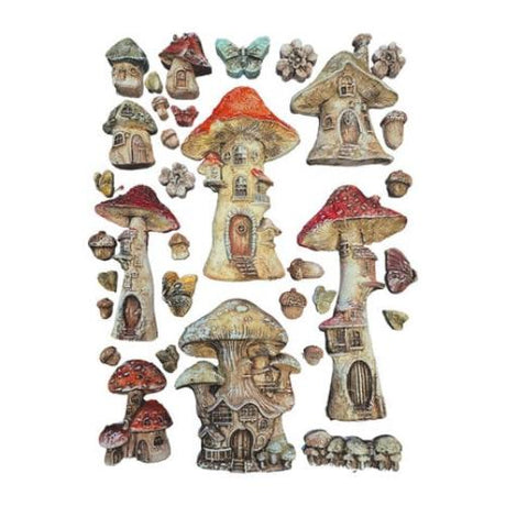 Stamperia Hidden Grove A5 Silicon Mold Mushroom House (KACMA574)