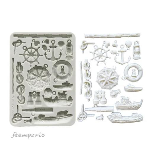 Stamperia Silent Sea A5 Silicon Mould Rudders and Boats (KACMA579)