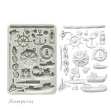 Stamperia Silent Sea A5 Silicon Mould Rudders and Boats (KACMA579)