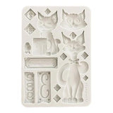 Stamperia Furry Friends A5 Silicon Mould Cats (KACMA591)