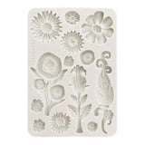 Stamperia Furry Friends A5 Silicon Mould Flowers (KACMA593)