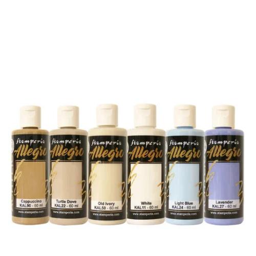 Stamperia Quiet Days Allegro Paint Kit (6pcs) (KALKIT67) - Postage as per Actual
