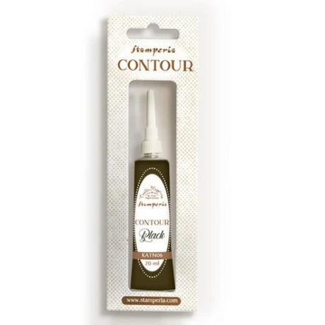 Stamperia Create Happiness Contour Liner Black 20ml (KATN06)