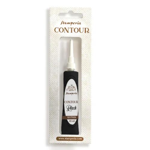 Stamperia Create Happiness Contour Liner Black 20ml (KATN06)