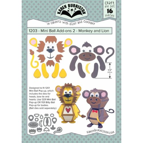 Karen Burniston - Mini Ball Add-ons 2 - Monkey and Lion