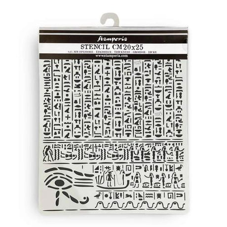 Stamperia Fortune Thick Stencil 20x25cm Egypt (KSTD163)