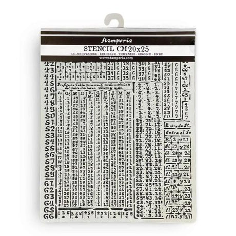 Stamperia Fortune Thick Stencil 20x25cm Hieroglyphic (KSTD165)