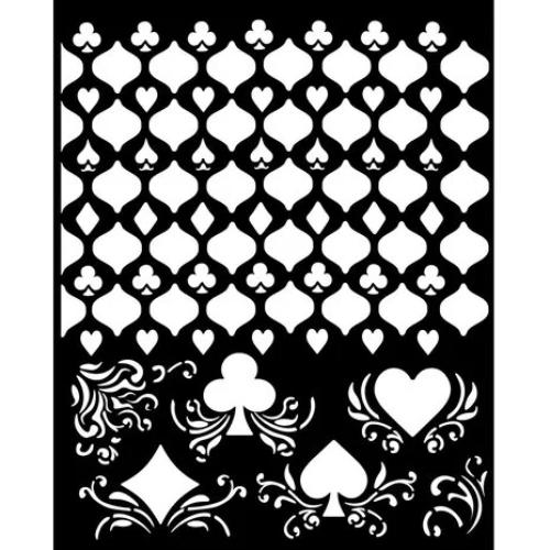 Stamperia Master of Magic Thick Stencil 20x25cm Cards Pattern (KSTD174)