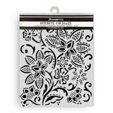 Stamperia Timeless Thick Stencil 20x25cm Batik Flowers (KSTD180)