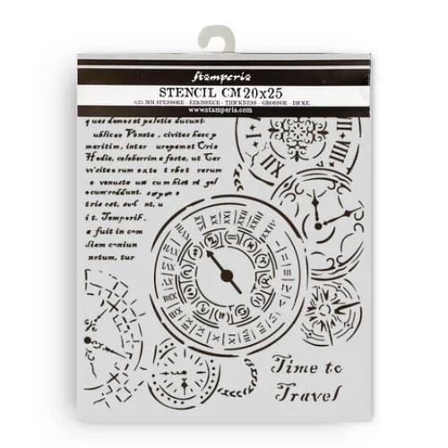 Stamperia Venice City of Art Thick Stencil 20x25cm Time to Travel (KSTD182)