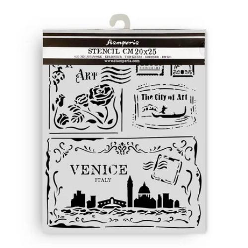 Stamperia Venice City of Art Thick Stencil 20x25cm Cards (KSTD183)