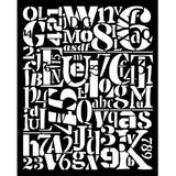 Stamperia Furry Friends Thick Stencil 20x25cm Numbers and Letters Pattern (KSTD189)
