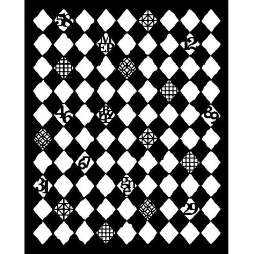 Stamperia Furry Friends Thick Stencil 20x25cm Rhombus Pattern (KSTD190)