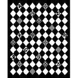 Stamperia Furry Friends Thick Stencil 20x25cm Rhombus Pattern (KSTD190)