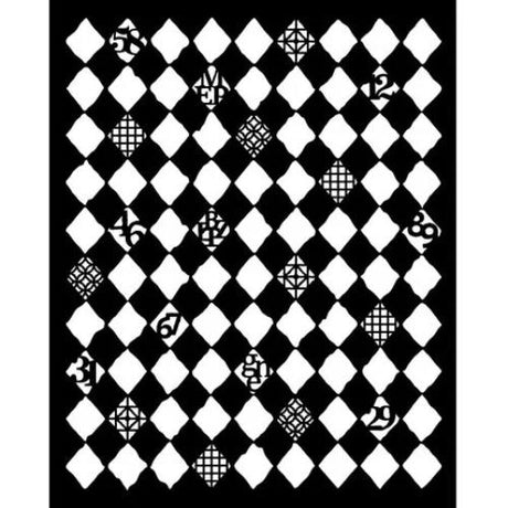 Stamperia Furry Friends Thick Stencil 20x25cm Rhombus Pattern (KSTD190)