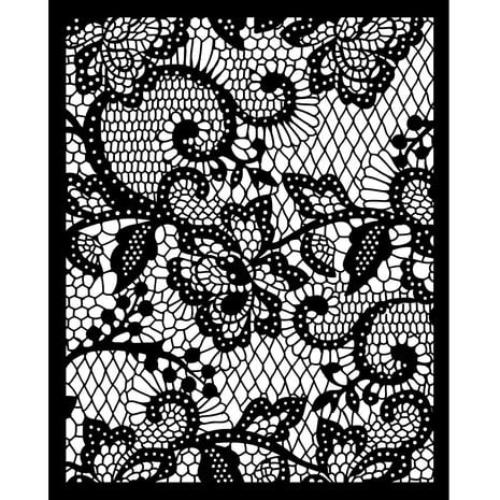 Stamperia Quiet Days Thick Stencil 20x25cm Floral Lace (KSTD192)