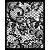 Stamperia Quiet Days Thick Stencil 20x25cm Floral Lace (KSTD192)