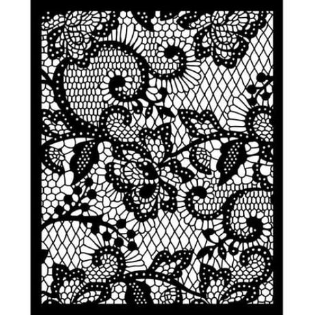 Stamperia Quiet Days Thick Stencil 20x25cm Floral Lace (KSTD192)