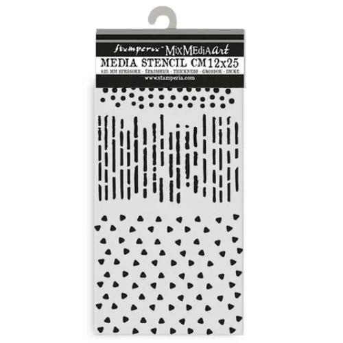 Stamperia Create Happiness Dewdrops Thick Stencil 12x25cm Patterns (KSTDL107)