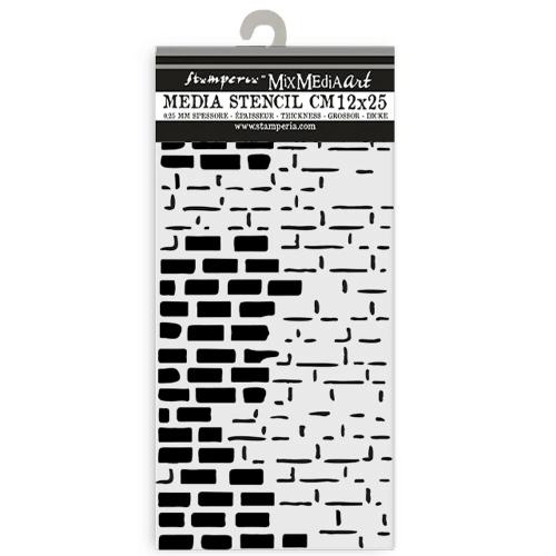 Stamperia Art of Travelling Thick Stencil 12x25cm Bricks (KSTDL110)