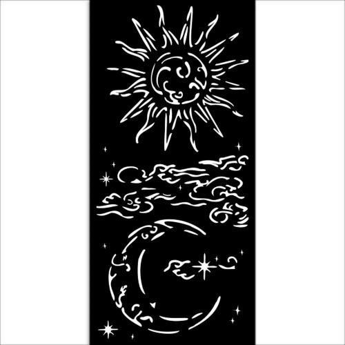 Stamperia Masquerade Thick Stencil 12x25cm Sun And Moon (KSTDL112)