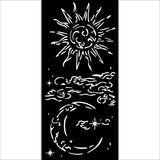 Stamperia Masquerade Thick Stencil 12x25cm Sun And Moon (KSTDL112)