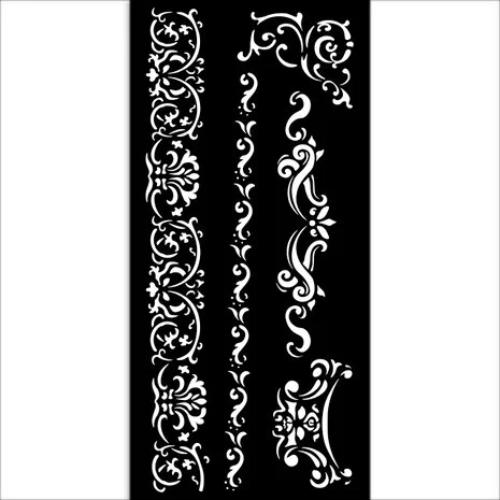 Stamperia Venice City of Art Thick Stencil 12x25cm Borders (KSTDL122)