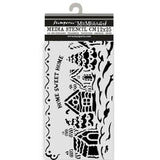 Stamperia Candy Christmas Thick Stencil 12x25cm Village (KSTDL123)