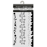 Stamperia Candy Christmas Thick Stencil 12x25cm Stripes (KSTDL125)