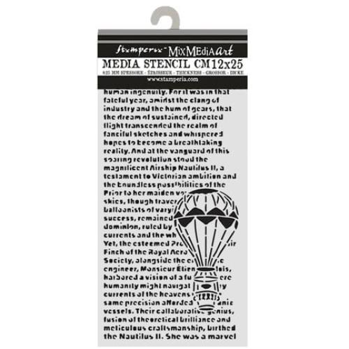 Stamperia Voyages Fantastiques Thick Stencil 12x25cm Above the Clouds (KSTDL134)