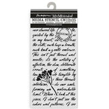 Stamperia Quiet Days Thick Stencil 12x25cm Manuscript (KSTDL136)