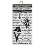 Stamperia Herbarium Silvae Thick Stencil 12x25cm Letter with Flowers (KSTDL138)