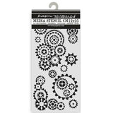 Stamperia Gear up for Christmas Thick Stencil 12x25cm Gears (KSTDL140)