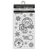 Stamperia Gear up for Christmas Thick Stencil 12x25cm Snowflakes (KSTDL141)