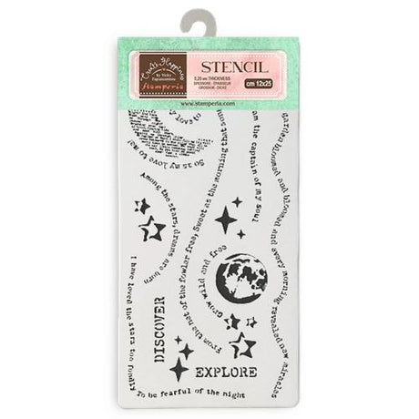 Stamperia Create Happiness Secret Diary Thick Stencil 12x25cm Dream (KSTDL93)