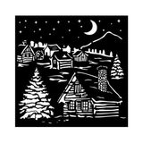 Stamperia The Owl's House Thick Stencil 18x18cm Cottage (KSTDQ126)