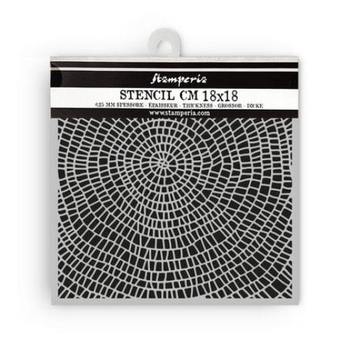 Stamperia Whispering Woods Thick Stencil 18x18cm Bark Pattern (KSTDQ128)