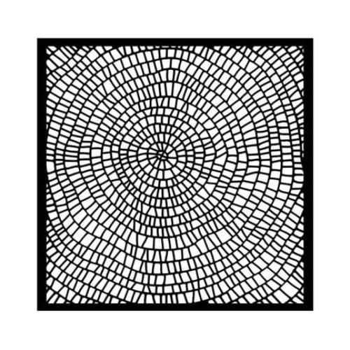 Stamperia Whispering Woods Thick Stencil 18x18cm Bark Pattern (KSTDQ128)