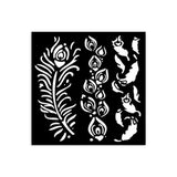 Stamperia Masquerade Thick Stencil 12x12cm Feathers (KSTDS13)