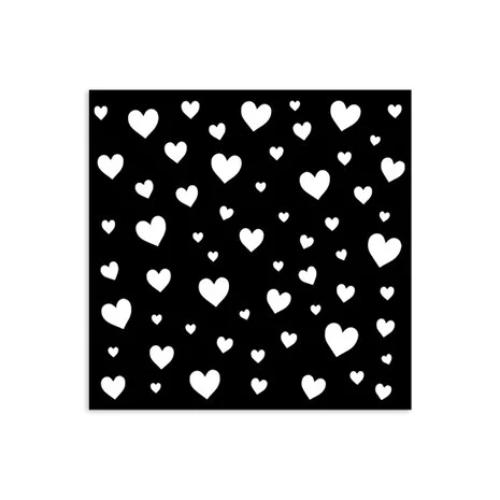 Stamperia Timeless Thick Stencil 12x12cm Hearts (KSTDS42)