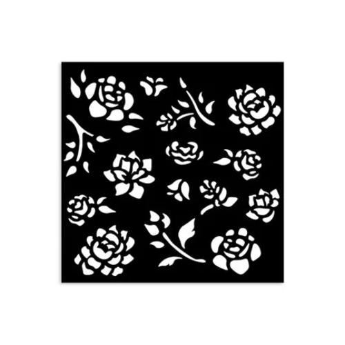 Stamperia Timeless Thick Stencil 12x12cm Buds Pattern (KSTDS43)