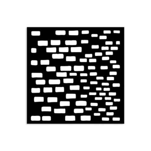 Stamperia Silent Sea Village Thick Stencil 12x12cm Bricks Pattern (KSTDS44)