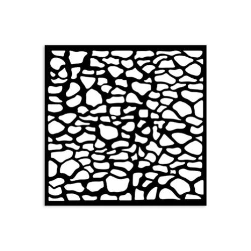 Stamperia Silent Sea Village Thick Stencil 12x12cm Stones Pattern (KSTDS45)