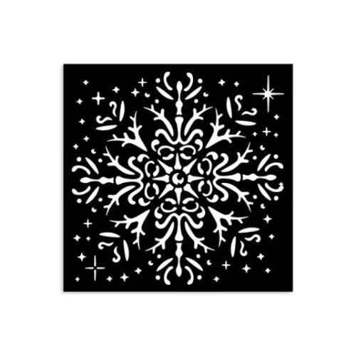 Stamperia The Owl's House Thick Stencil 12x12cm Snowflake (KSTDS52)