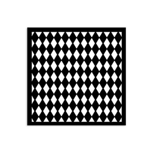 Stamperia - Alice in Christmas Thick Stencil 12x12cm Rhombus Pattern (KSTDS54)