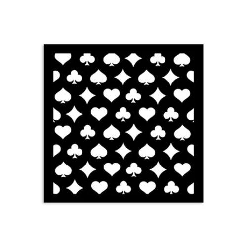 Stamperia - Alice in Christmas Thick Stencil 12x12cm Poker Cards (KSTDS55)