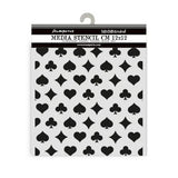 Stamperia - Alice in Christmas Thick Stencil 12x12cm Poker Cards (KSTDS55)