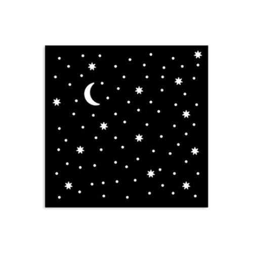 Stamperia - Alice in Christmas Thick Stencil 12x12cm Stars and Moon (KSTDS57)