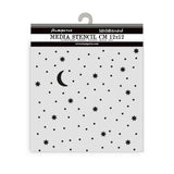 Stamperia - Alice in Christmas Thick Stencil 12x12cm Stars and Moon (KSTDS57)